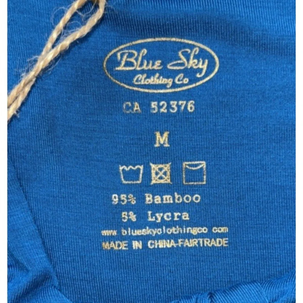 Swing Tunic Tank by Blue Sky Women's Size M Blue Office Church‎ Party Bamboo